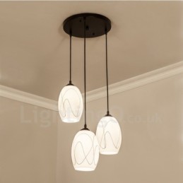 3 Integrované kovové závěsné svítidlo Light Rustic Lodge