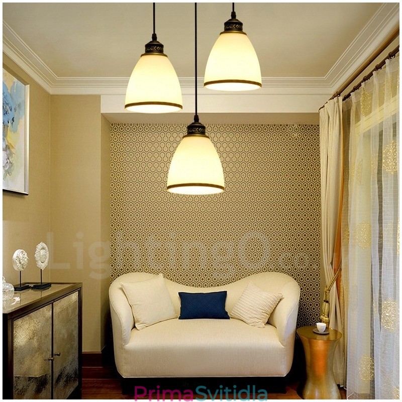 3 Integrované kovové závěsné svítidlo Light Rustic Lodge
