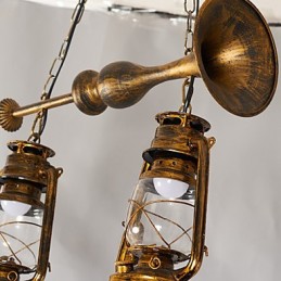 Kovové závěsné svítidlo rustikální Lodge Vintage Retro Mini Style