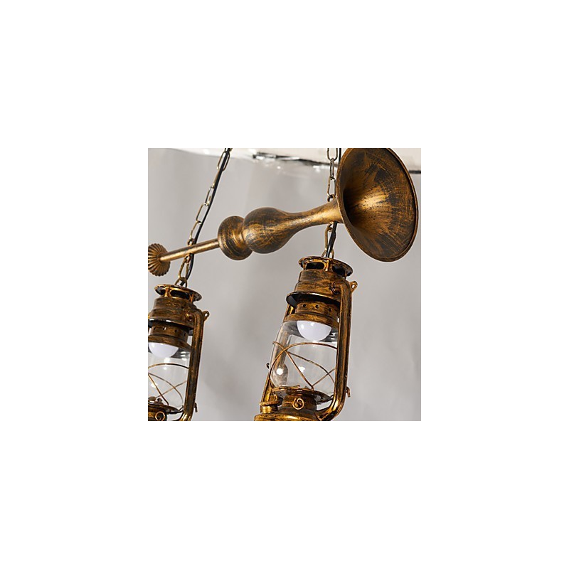 Kovové závěsné svítidlo rustikální Lodge Vintage Retro Mini Style