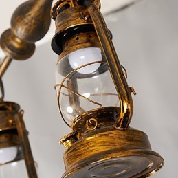 Kovové závěsné svítidlo rustikální Lodge Vintage Retro Mini Style