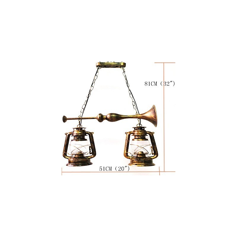 Kovové závěsné svítidlo rustikální Lodge Vintage Retro Mini Style