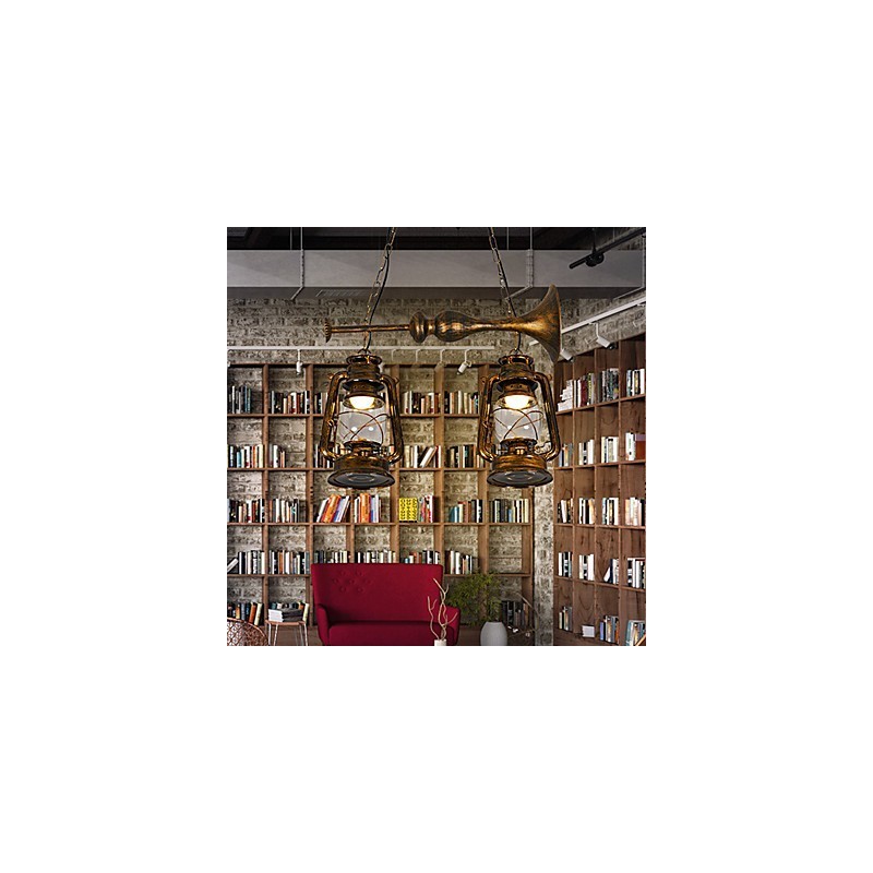 Kovové závěsné svítidlo rustikální Lodge Vintage Retro Mini Style