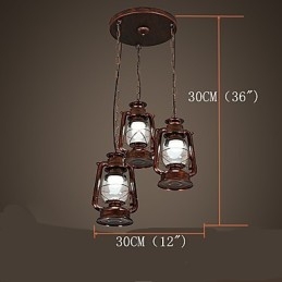 Kovové závěsné svítidlo rustikální Lodge Vintage Retro Mini Style