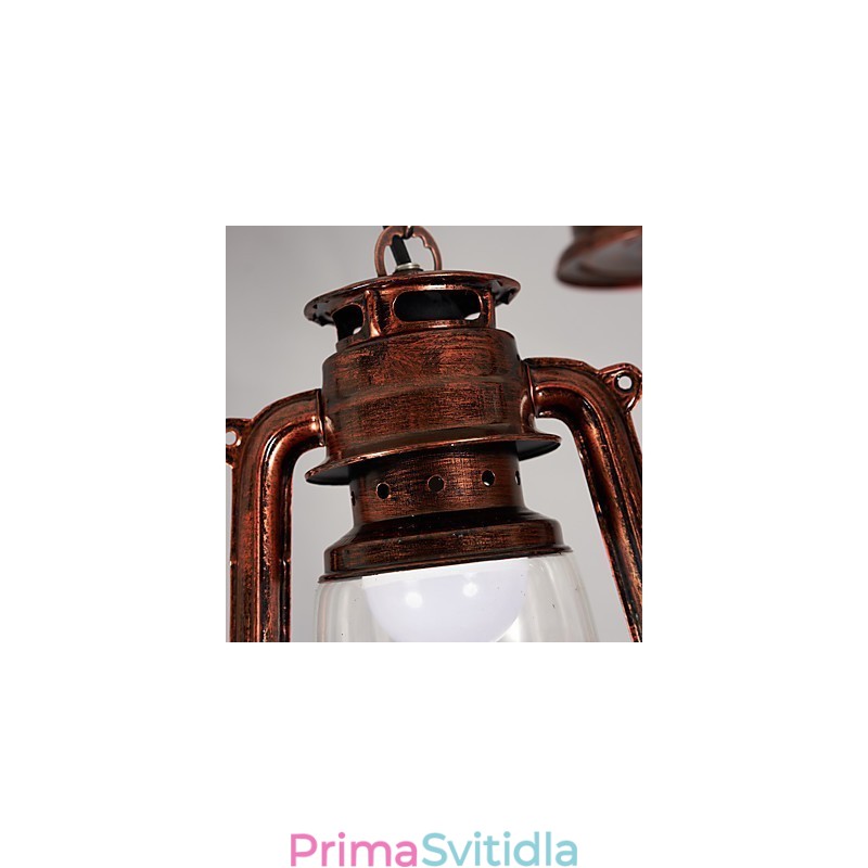 Kovové závěsné svítidlo rustikální Lodge Vintage Retro Mini Style