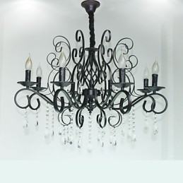8 Head of European Style Crystal Lamp Kovový Lustr Osvětlení