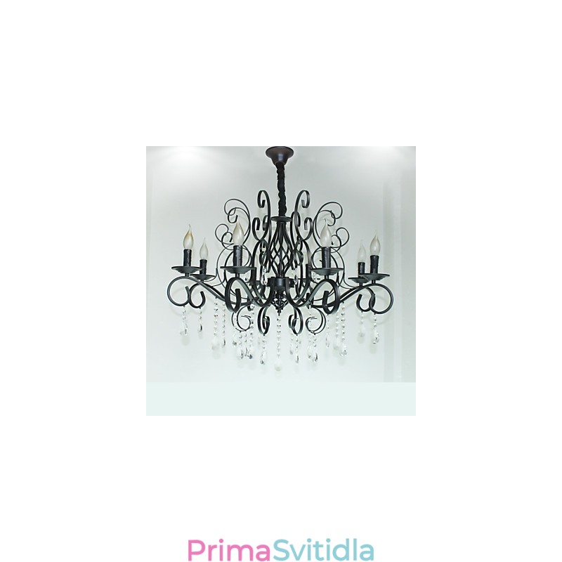 8 Head of European Style Crystal Lamp Kovový Lustr Osvětlení