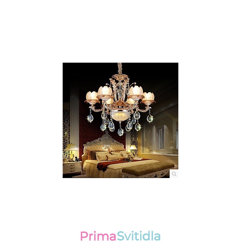 Závěsné svítidlo European Style Crystal Simple Alloy Style Retro osvětlení