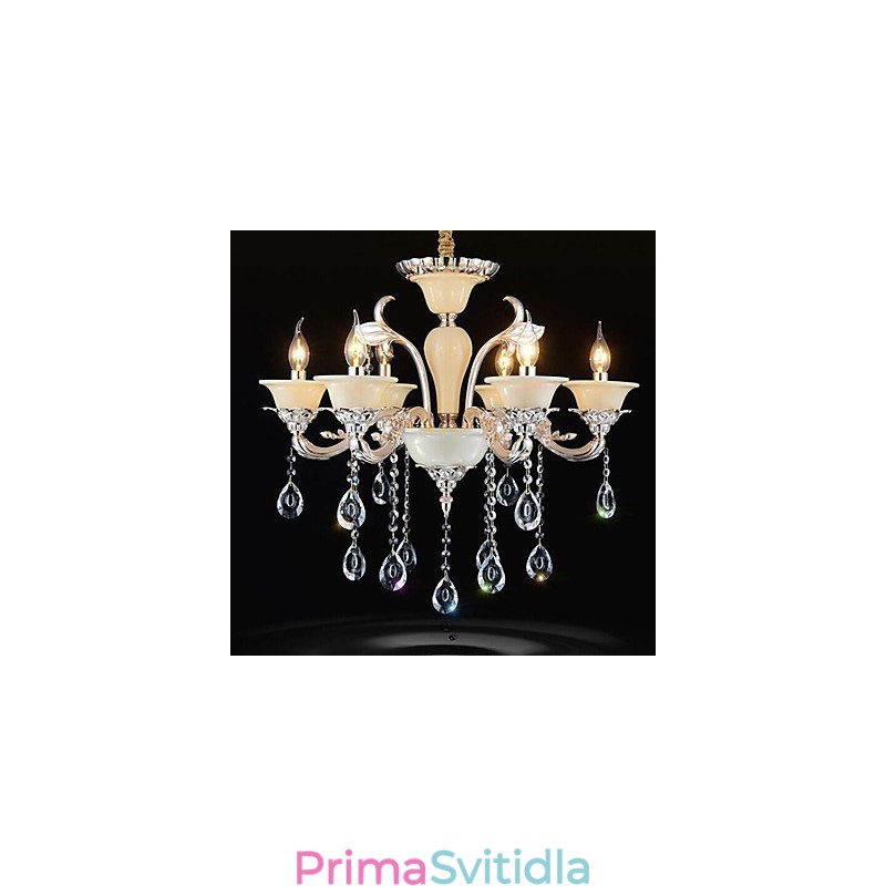 Evropská křišťálová závěsná lampa Závěsné svítidlo ze slitiny zinku