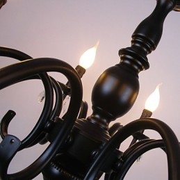 Lustrová svíčka v evropském stylu Křišťálová lampa Jednoduchá železná umělecká lampa Dekorativní lampa