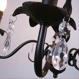 Lustrová svíčka v evropském stylu Křišťálová lampa Jednoduchá železná umělecká lampa Dekorativní lampa