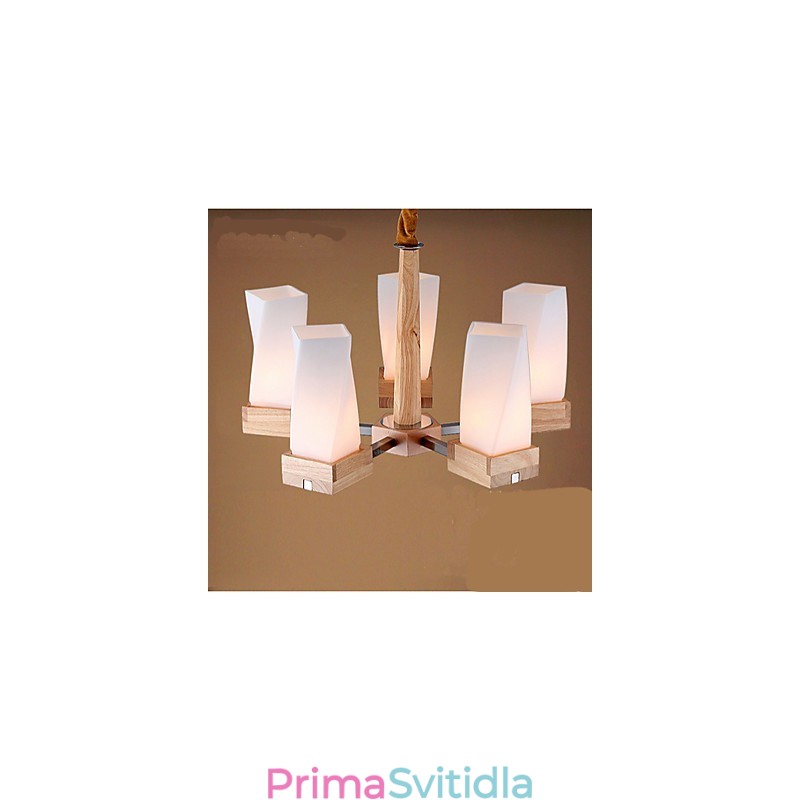 Jednoduché umělecké osvětlení Stropní svítidlo Creative Iiving z masivního dřeva