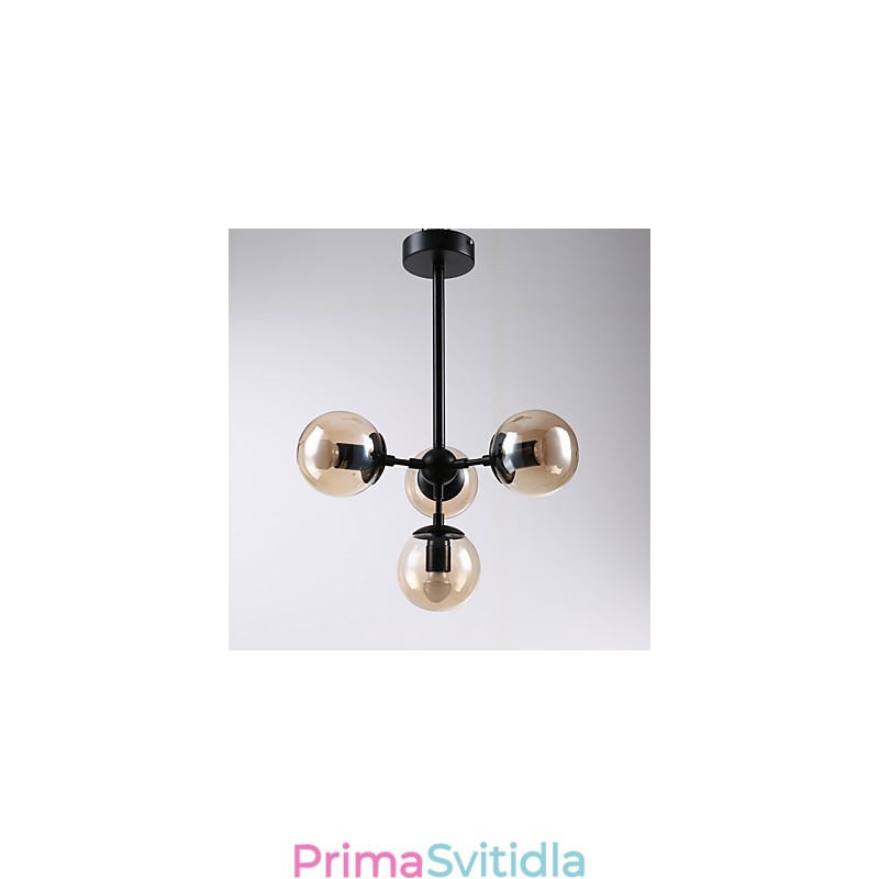 Čtyři světelné sloupky Moderní evropský styl Modo Kovová skleněná závěsná lampa Foyer Dekorativní průmyslová lustrová lampa