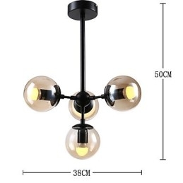 Čtyři světelné sloupky Moderní evropský styl Modo Kovová skleněná závěsná lampa Foyer Dekorativní průmyslová lustrová lampa