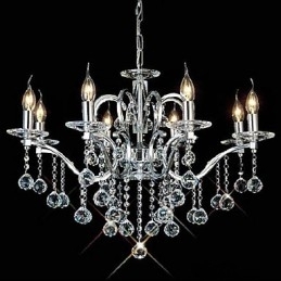 Elegantní křišťálový lustr s 8 světly