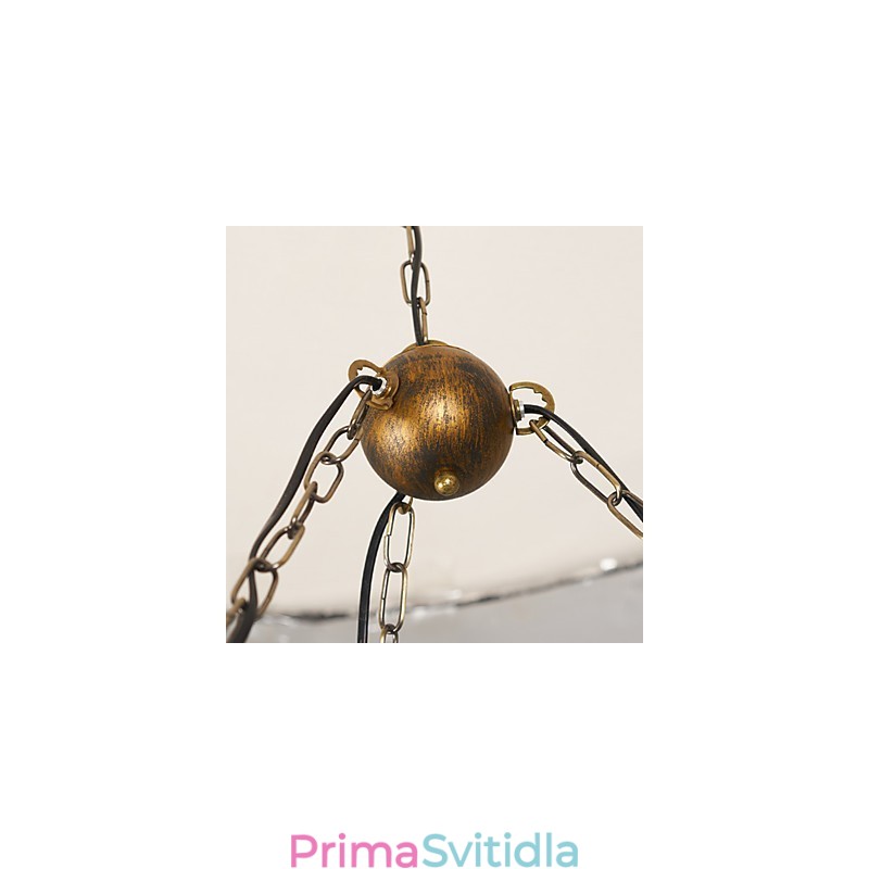 Rustikální Lodge Vintage Retro Country Globe Malba pro designéry v mini stylu Kovový lustr