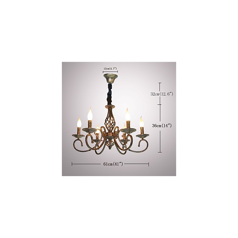 Retro jednoduchá lampa měděná lampa svíčka lampa