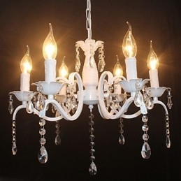 Lustr Moderní křišťálové lampy ve stylu mini svíček Iron Lamp