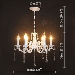 Lustr Moderní křišťálové lampy ve stylu mini svíček Iron Lamp