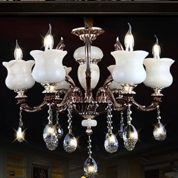 Závěsná lampa z nefritové slitiny zinku 6 Light Lustr