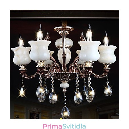 Závěsná lampa z nefritové slitiny zinku 6 Light Lustr Závěsná lampa z nefritové slitiny zinku 6 Light Lustr