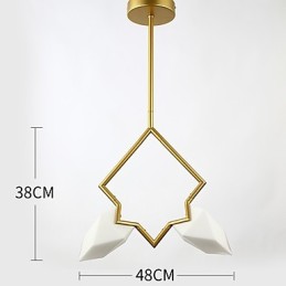 2 Light Post Moderní kov se sklem Broskvová lustrová lampa Závěsná ozdobná lampa do jídelny
