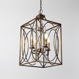 Čtyři lehké vintage kovové americké průmyslové loftové malby barva Evropská lustrová lampa interiérová ozdobná závěsná lampa