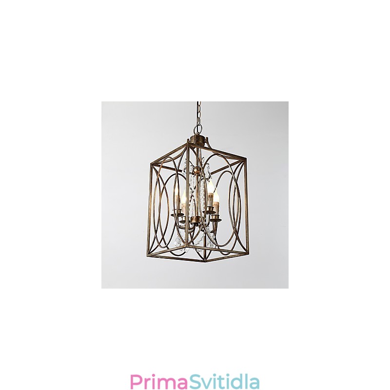 Čtyři lehké vintage kovové americké průmyslové loftové malby barva Evropská lustrová lampa interiérová ozdobná závěsná lampa