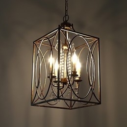 Čtyři lehké vintage kovové americké průmyslové loftové malby barva Evropská lustrová lampa interiérová ozdobná závěsná lampa