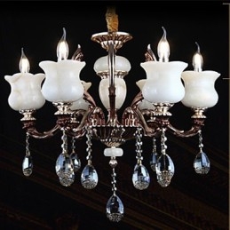Závěsná lampa z nefritové slitiny zinku 6 Light Lustr
