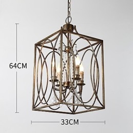 Čtyři lehké vintage kovové americké průmyslové loftové malby barva Evropská lustrová lampa interiérová ozdobná závěsná lampa