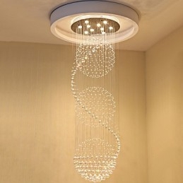 10 Light Délka 2,5 metru Dlouhá kapka kapka deště Slza Moderní křišťálový stropní lustr Vnitřní závěsné svítidlo