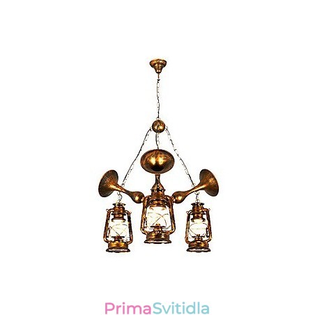 Rustic Lodge Vintage Retro Country Globe Malba pro designéry v mini stylu Kovový lustr