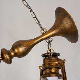 Rustic Lodge Vintage Retro Country Globe Malba pro designéry v mini stylu Kovový lustr