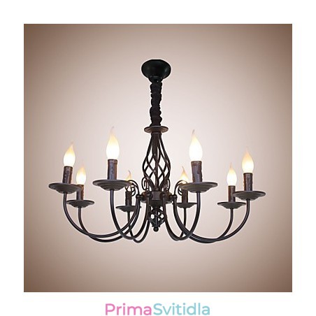 European Simple Iron Lamp Candle Lamp 8 Lustr European Simple Iron Lamp Candle Lamp 8 Lustr