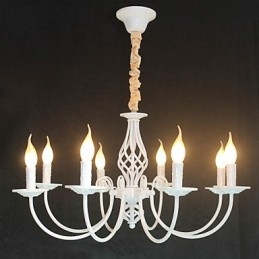European Simple Iron Lamp Candle Lamp 8 Lustr