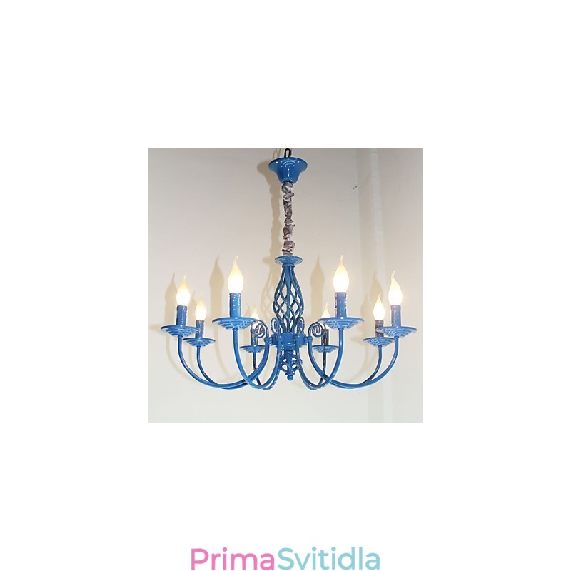 European Simple Iron Lamp Candle Lamp 8 Lustr