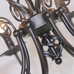 European Simple Iron Lamp Candle Lamp 8 Lustr