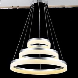 Kulaté lustrové osvětlení Moderní akrylové lampy Luxusní tříkruhová stropní svítidla