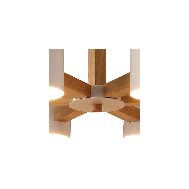 Lustr se 6 světly Moderní Současný Tradiční Klasický Vintage Country Dřevo Funkce pro dřevo