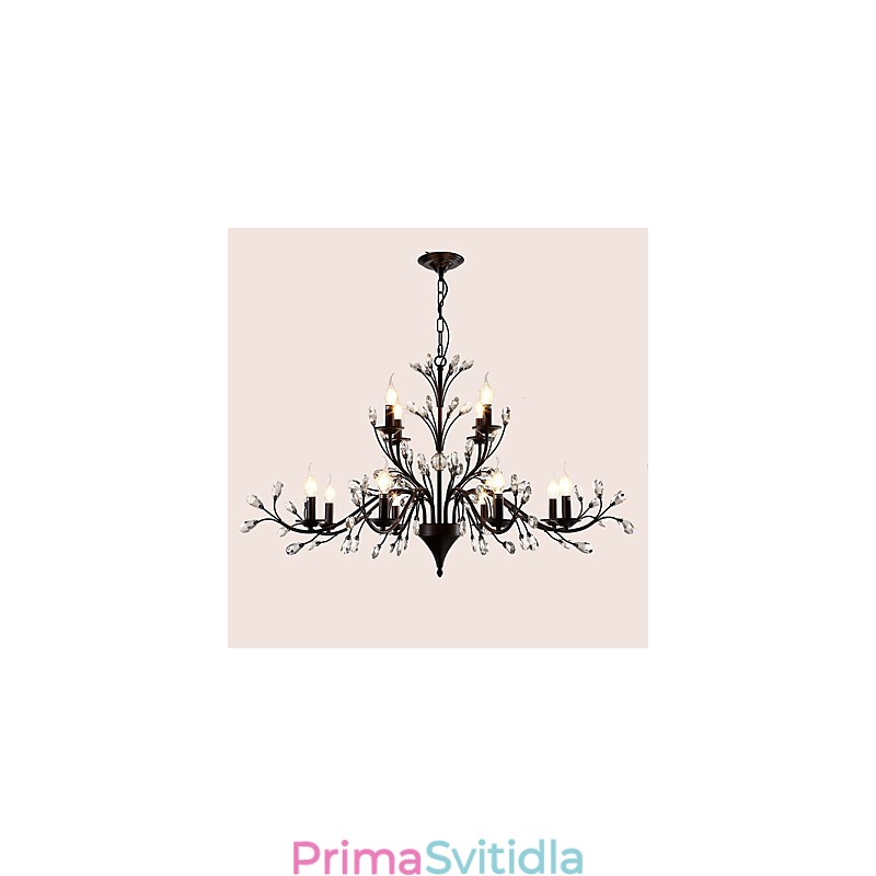 Křišťálový lustr s 12 světly Moderní Současná Tradiční Klasická Vintage Retro Venkovská malba