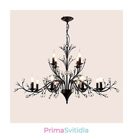 Křišťálový lustr s 12 světly Moderní Současná Tradiční Klasická Vintage Retro Venkovská malba