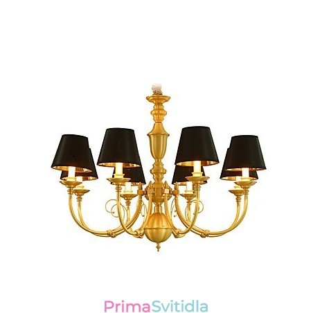Lustr Tradiční klasický venkovský mosazný prvek pro kovové 8 žárovky v mini stylu Lustr Tradiční klasický venkovský mosazný prvek pro kovové 8 žárovky v mini stylu