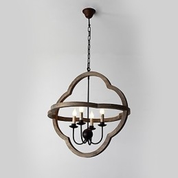 Vintage kovová americká průmyslová malba podkrovní barva Dřevěná lustrová lampa interiérová dekorace závěsná lampa