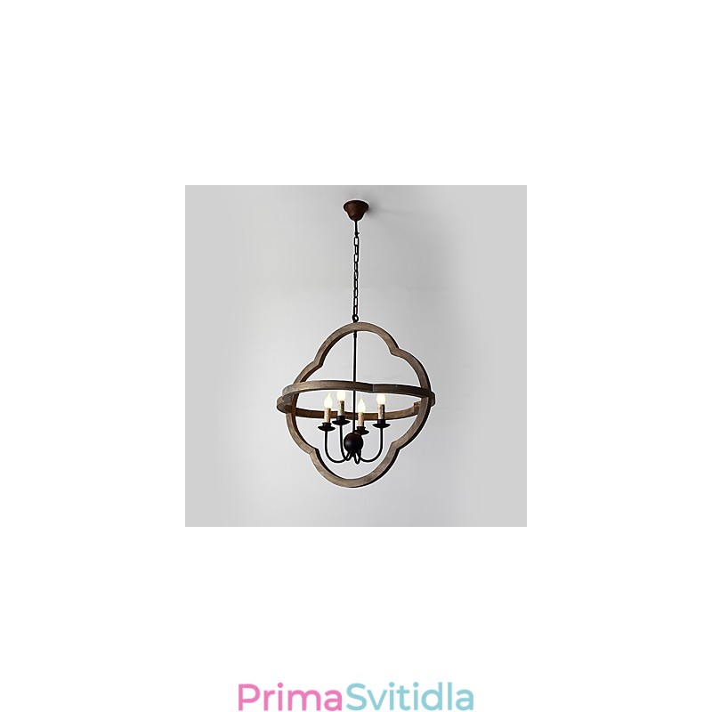 Vintage kovová americká průmyslová malba podkrovní barva Dřevěná lustrová lampa interiérová dekorace závěsná lampa