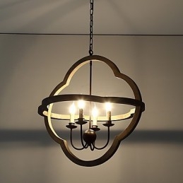 Vintage kovová americká průmyslová malba podkrovní barva Dřevěná lustrová lampa interiérová dekorace závěsná lampa
