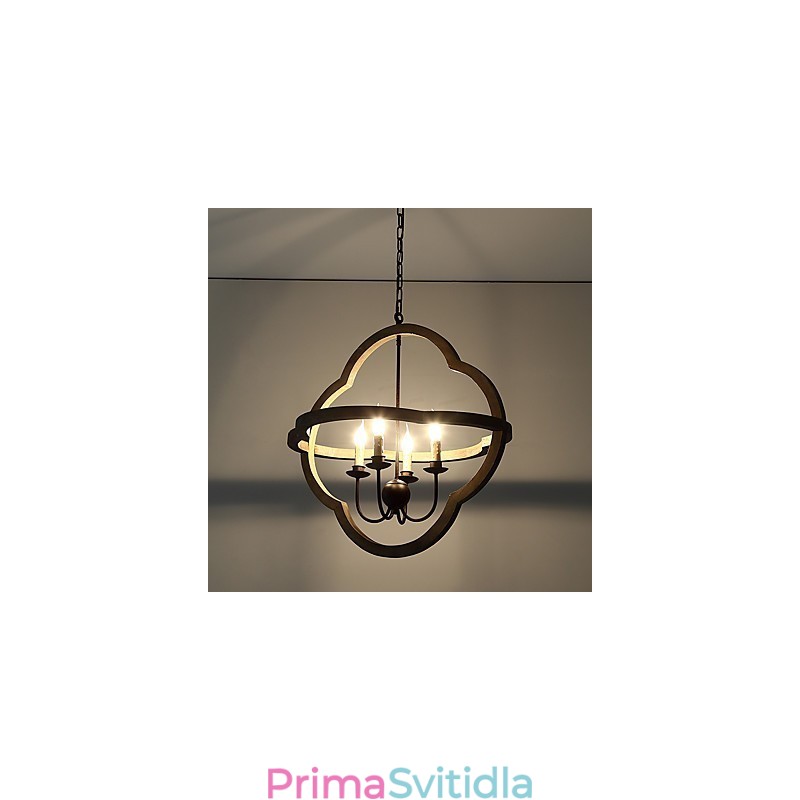 Vintage kovová americká průmyslová malba podkrovní barva Dřevěná lustrová lampa interiérová dekorace závěsná lampa