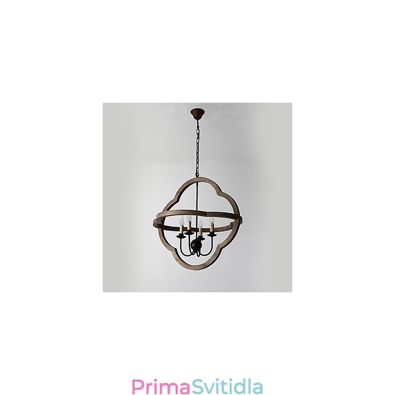 Vintage kovová americká průmyslová malba podkrovní barva Dřevěná lustrová lampa interiérová dekorace závěsná lampa