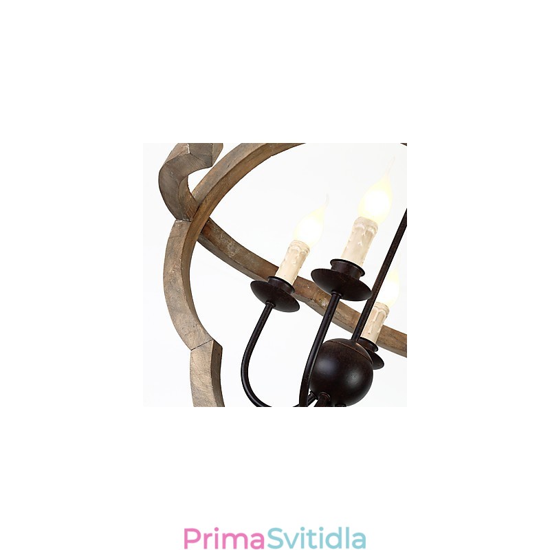 Vintage kovová americká průmyslová malba podkrovní barva Dřevěná lustrová lampa interiérová dekorace závěsná lampa