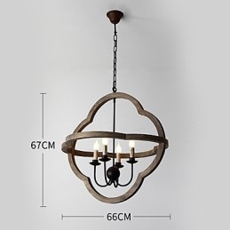 Vintage kovová americká průmyslová malba podkrovní barva Dřevěná lustrová lampa interiérová dekorace závěsná lampa